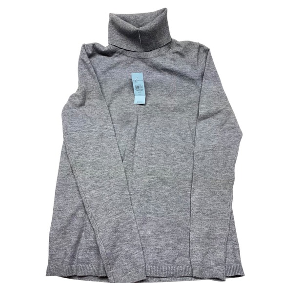 Ann Taylor LOFT Turtleneck Sweater Knit Top Grey Rayon/Nylon Size XXS - Picture 1 of 3